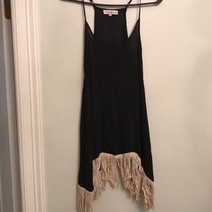 Altar’d state fringe top black size medium
